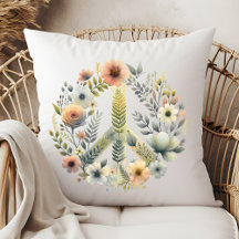 Mooie Floral 70s Retro Vredesbord