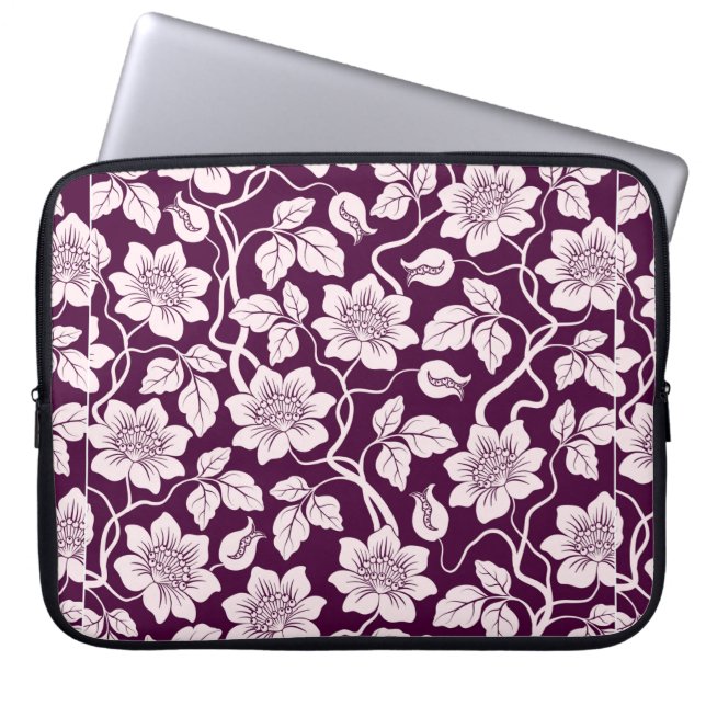 Mooie Floral achtergrond Laptop Sleeve (Voorkant)