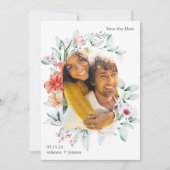 Mooie Floral Arch-foto's die de datum opslaan Save The Date (Voorkant)