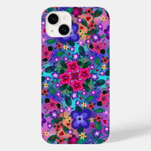 Mooie Floral Art, helderroze Paars Case-Mate iPhone 14 Plus Hoesje