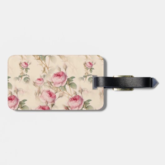 Mooie  Floral Bagagelabel (Achterkant horizontaal)