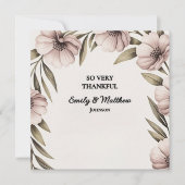 Mooie Floral bedankt voor je kaart