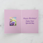 Mooie Floral Birthday Kaart voor neef (Binnen)