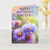 Mooie Floral Birthday Kaart voor neef (Gele Bloem)