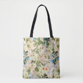 Mooie Floral Blue en White Flowers Bag Tote Bag (Voorkant)