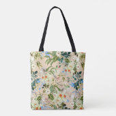 Mooie Floral Blue en White Flowers Bag Tote Bag (Achterkant)