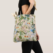 Mooie Floral Blue en White Flowers Bag Tote Bag (Dichtbij)