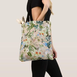 Mooie Floral Blue en White Flowers Bag Tote Bag