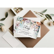 Mooie Floral Bouquet Designer RSVP kaart