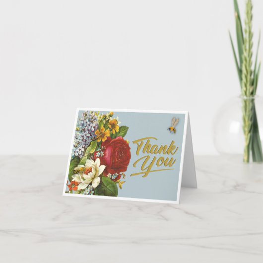 Mooie  Floral Bouquet Hartelijk dank Bedankkaart (Voorkant)