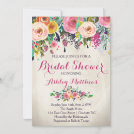 Mooie Floral Bridal Shower Invitation, Baby Kaart