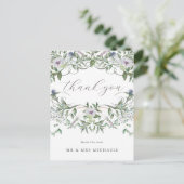 Mooie Floral bruiloft bedankt Briefkaart (Staand voorkant)