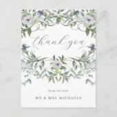 Mooie Floral bruiloft bedankt Briefkaart (Voorkant)