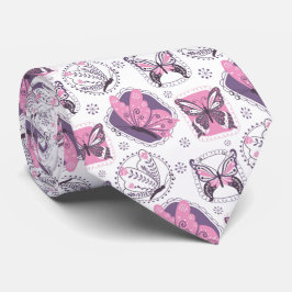 Mooie Floral Butterfly Garden Stropdas