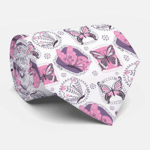 Mooie Floral Butterfly Garden Stropdas