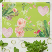 Mooie Floral Cactus Theedoek (Gevouwen)