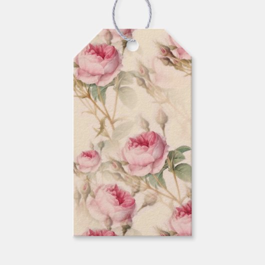 Mooie Floral Cadeaulabel (Voorkant)