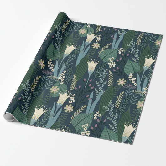 Mooie Floral Cadeaupapier (Uitgerold)