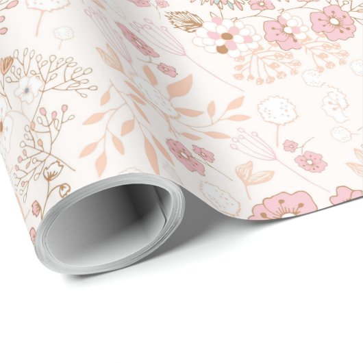 Mooie Floral Cadeaupapier (Rol Hoek)