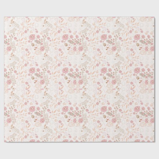 Mooie Floral Cadeaupapier (Vlak)