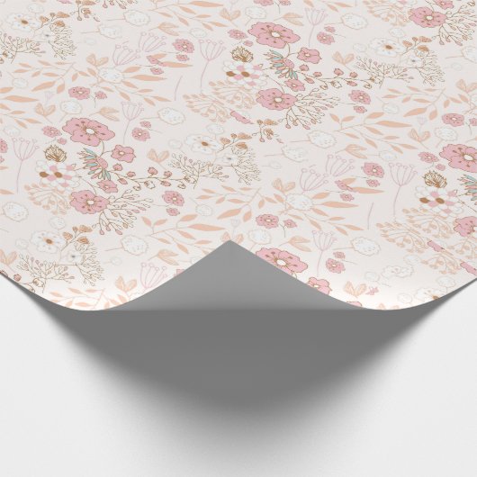 Mooie Floral Cadeaupapier (Hoek)