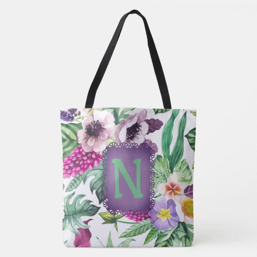 Mooie Floral-Canvas tas (Voorkant)