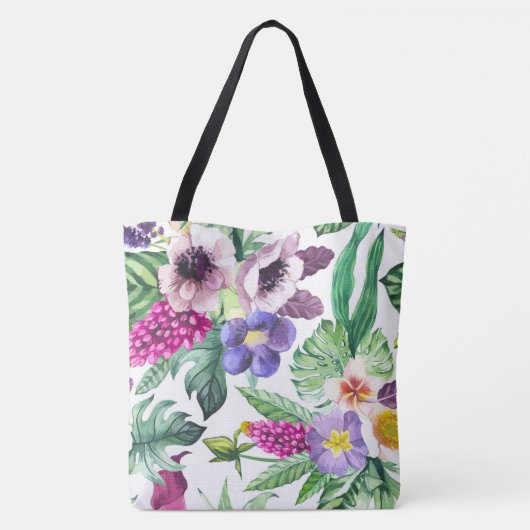 Mooie Floral-Canvas tas (Achterkant)