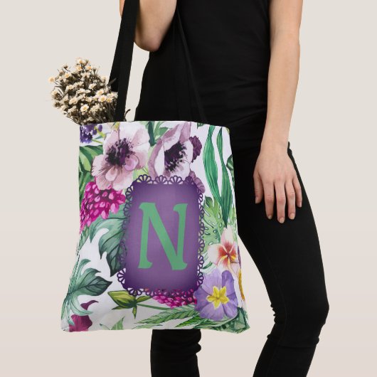 Mooie Floral-Canvas tas (Dichtbij)