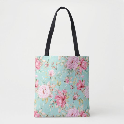 Mooie Floral Canvas tas (Voorkant)