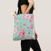Mooie Floral Canvas tas (Dichtbij)