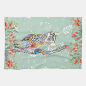 Mooie Floral Cat Kitten Kitchen Towel Theedoek (Horizontaal)