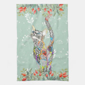 Mooie Floral Cat Kitten Kitchen Towel Theedoek (Verticaal)