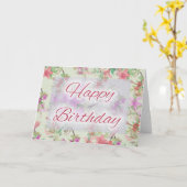 Mooie Floral D17 Happy Birthday Kaart (Gele Bloem)