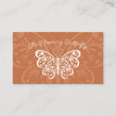 Mooie Floral Decorative Heart Butterfly Logo Visitekaartje (Voorkant)