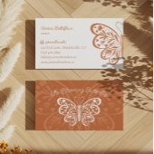 Mooie Floral Decorative Heart Butterfly Logo Visitekaartje