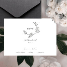Mooie Floral Double Monogram Sketched Wreate