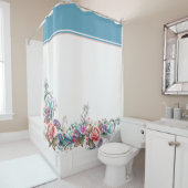 Mooie Floral Douchegordijn (In situ)