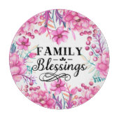 Mooie Floral/familiezegels Snijplank (Voorkant)