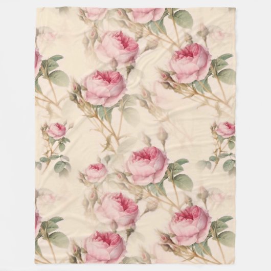 Mooie Floral Fleece Deken (Voorkant)