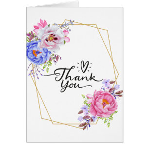 Mooie Floral Geometric Dank je wel