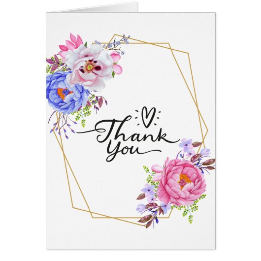 Mooie Floral Geometric Dank je wel (Voorkant)