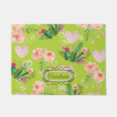 Mooie Floral-gepersonaliseerde Cactus Deurmat (Voorkant)