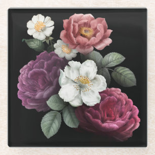 Mooie Floral Glazen Onderzetter