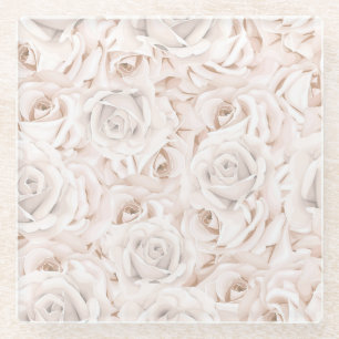 Mooie Floral Glazen Onderzetter