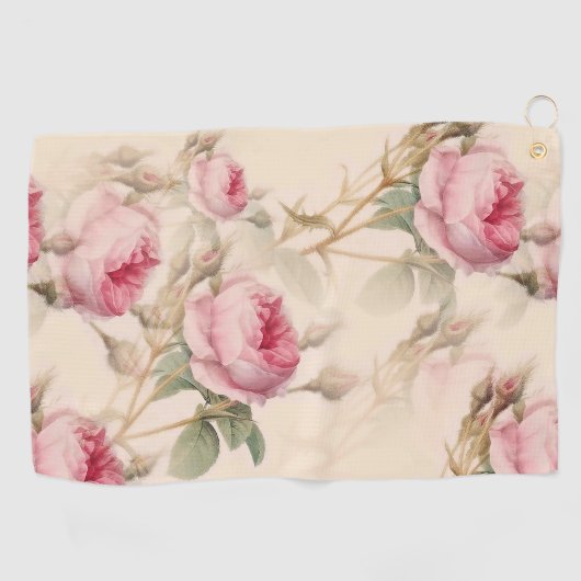 Mooie  Floral Golfhanddoek (Horizontaal)