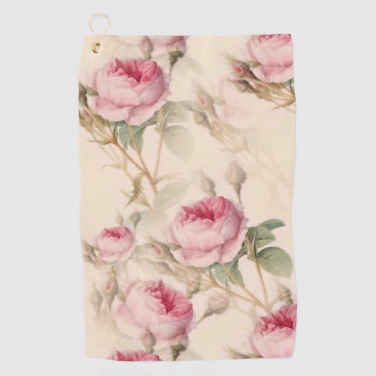 Mooie  Floral Golfhanddoek (Voorkant)