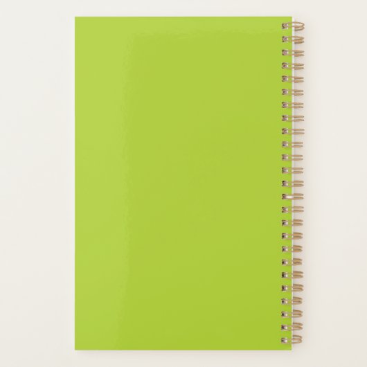 Mooie Floral Green Cactus Planner (Achterkant)