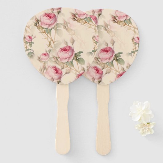 Mooie  Floral Handwaaier (Voorkant en achterkant)