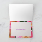 Mooie Floral Happy Jubileum Kaart (Binnen)