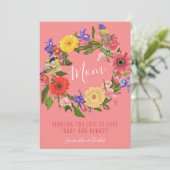 Mooie, floral Happy-Moederdag-kaart (Staand voorkant)